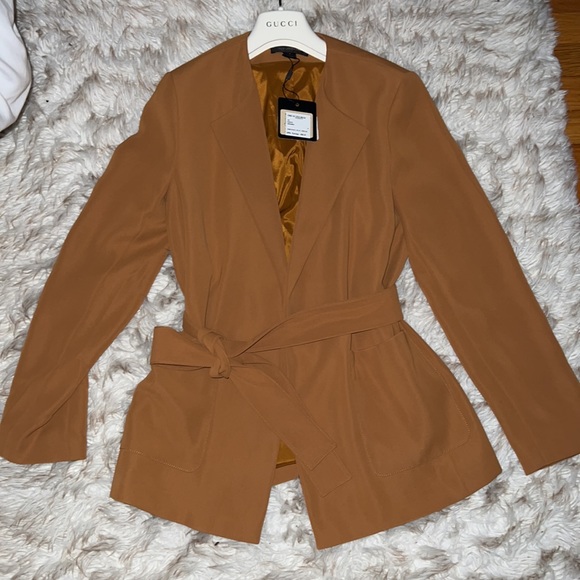 ST. JOHN COLLECTION Draped Twill Wrap Jacket - Picture 5 of 7